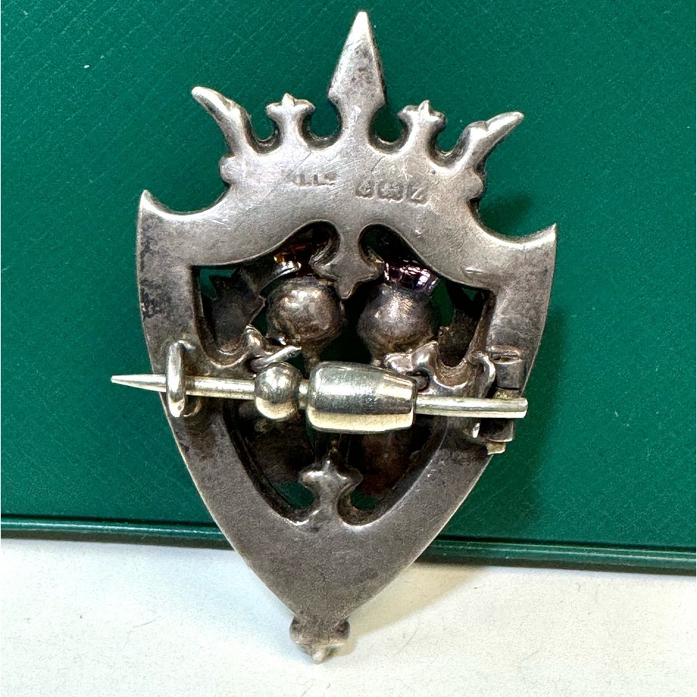 Sterling Scottish Emblem Brooch - Picture 3 of 6